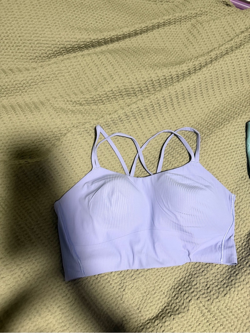 lululemon athletica Lavender Strappy Ribbed Sports Bra